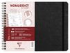 Clairefontaine 782461C Nomaddict (ex Age Bag) Spiraalschrift Afscheurbare Strook My.Notes Zwart - B5 horizontaal 25x19 cm - 120 Uitscheurbare Pagina's Gelijnd - Wit Papier 90 g - Omslag Karton