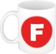 Bellatio Decorations Shoppartners Bv Koffie mok met de letter F - rood - 300 ml