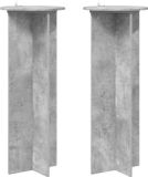 vidaXL Plantenstandaard 2 st betongrijs ø40 x 100 cm bewerkt hout