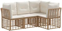 vidaXL Hoek loungeset Naturel Polyester