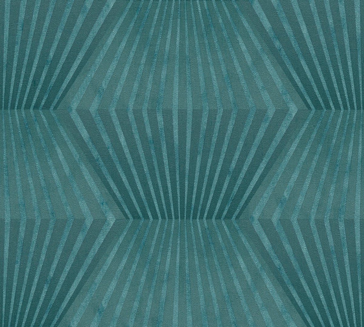 A.S. Création Titanium 3 - Art Deco Behang - Metallic Lijnenpatroon - Groen - 1005 x 53 cm