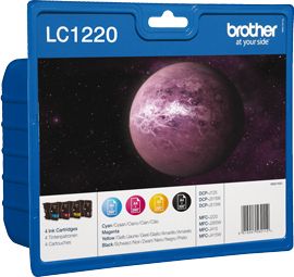 Brother LC-1220VALBP - Multipack inktcartridge - Zwart, Cyaan, Magenta, Geel - Origineel