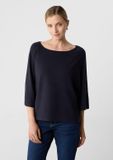 Comma Pull en maille bleu marine