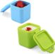E-Ambar - set van 2 dipcontainers voor lunchbox - lekvrij - saladedressing - dipsauzen - kruidencontainers - blauw - groen