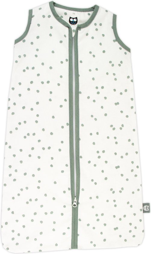 Briljant Baby zomerslaapzak spots stonegreen Wit/groen