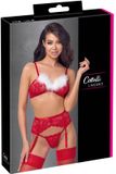 Cottelli LINGERIE Ensemble de soutien-gorge X-Mas Rouge S/M Dentelle