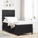 Prolenta Maison Exclusive - Lit boxspring à LED avec tête de lit, noir, 90 x 190 cm, velours