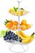 Étagère à fruits 3 étages - couleur blanche - matériau métallique