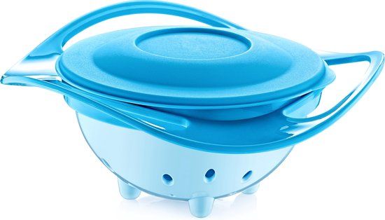 Babyjem Eetbakje 360 graden - Baby Kommetje - Anti knoei bakje - Blauw