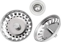 Merkloos Aanrecht Zeef SUS304 Rvs Gootsteen - Afval Zeef Plug - UK Gootstenen - Roestvrij Staal - Keuken Badkamer - 79-84mm Gootsteen zeef