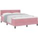 Maison Exclusive - Lit À Ressorts Avec Tête De Lit Rose 200 X 160 Cm Velours