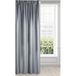 Eurofirany Essme Gordijn, glanzend, plooiband, glad, trendy, elegant, hoogwaardig, slaapkamer en woonkamer, zilver, 140 x 270 cm