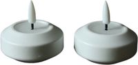 Deluxe Homeart Drijfkaarsen - Wit - 2 stuks