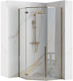 REA Diamond - Douchecabine - Gouden - 90x90 Vierkant - 90,5x90,5x195cm