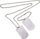Merkloos Militaire leger ketting - 2 zilveren dogtags voor soldaten outfit