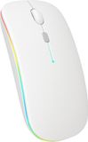 Nuvance Draadloze Muis LED - Bluetooth - Ergonomisch - RGB - Wit