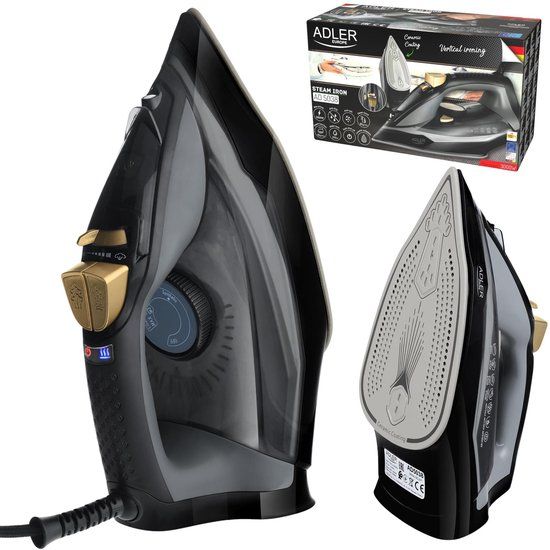 gebrek Adler Stoomstrijkijzer 3000W Fireman Anti-kalk Anti-druppel