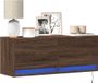 Maison Exclusive - Meuble TV avec éclairage LED, aspect chêne, 100 x 31 x 35 cm