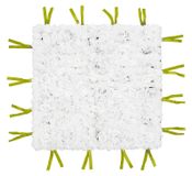 Mur de fleurs artificielles - Panneau de 1x1 mètre - Roses en soie, dahlias, hortensias - Couche de fleurs dense de 4 cm - Convient pour les mariages, les fêtes, comme arrière-plan photo - Blanc crème