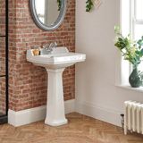 Hudson Reed Lavabo sur colonne rétro - 56 x 45 cm x 95 cm - 1 trou - Hauteur confortable - Richmond