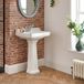 Hudson Reed Lavabo sur colonne rétro - 56 x 45 cm x 95 cm - 1 trou - Hauteur confortable - Richmond