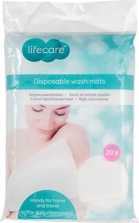 WDMT™ Wegwerpwashandjes - 20 stuks - Wit - Biologisch katoen