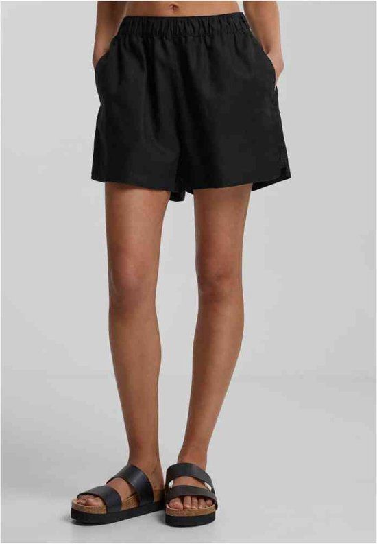 Urban Classics Linen Mixed Boxer Shorts - Women's S - Black
