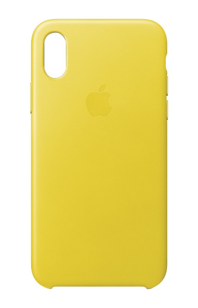 Apple Leather Skin Case for iPhone X - Yellow
