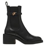 Steve Madden Charity-SM leren chelsea boots met blokhak - zwart