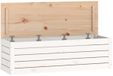vidaXL Opbergbox wit 109x36,5x33 cm massief grenenhout