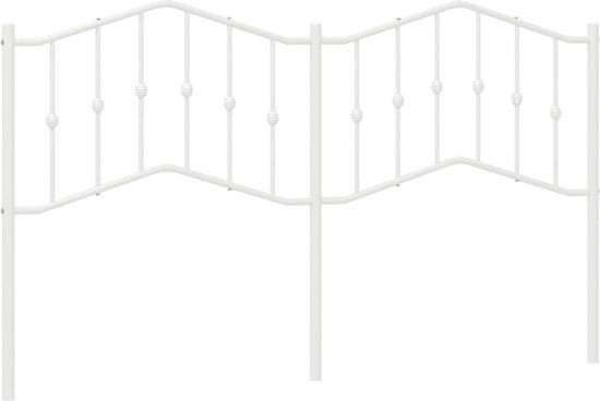 vidaXL Hoofdbord 160 cm metaal wit
