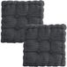 Unyqoos® Set de deux coussins d'assise confortables et lavables pour intérieur et extérieur, gris foncé, 40 x 40 cm