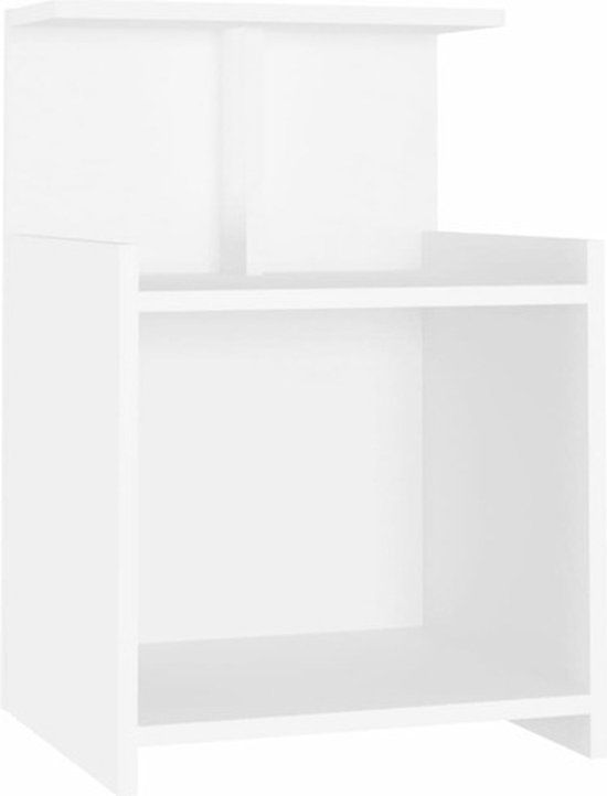 vidaXL Nachtkastje 40x35x60 cm Bewerkt Hout Wit