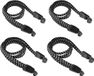 Merkloos Bagagebinders - Elastische 3-in-1 Spanbanden met Haken Verstelbaar - Voor Fiets Motor Helm Bagage Schoudertas - 4 Stuks 65 cm + 75 cm