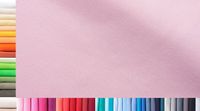 1buy3 Tissu de manchette XXL par mètre Rose clair 96% coton, 4% élasthanne