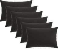 vidaXL - Kussensloop - 6 pcs - HEERLEN - Zwart - 30 x 50 cm - Polyester