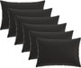 vidaXL - Kussensloop - 6 pcs - HEERLEN - Zwart - 30 x 50 cm - Polyester