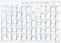 BRUNNEN Tafelkalender 2026 | A3 liggend