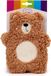 Puckator Magnetronknuffel beer - opwarmknuffel beer - warmie beer 22x18 cm - bruin/wit