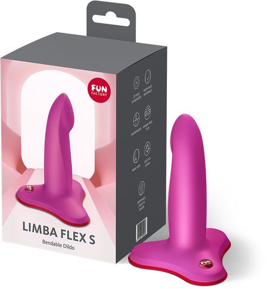 Fun Factory Limba Flex S | flexibele dildo voor G-spot-stimulatie | vormbaar & strap-on-geschikt | met zuignap | anaal & vaginaal | seksspeeltje voor koppels & singles