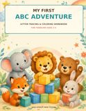 MY FIRST ABC ADVENTURE: Letter Tracing & Coloring Workbook for Toddlers Ages 2-4