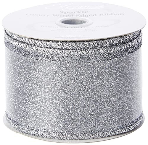 Oaktree UK Eleganza Sparkle bedrade rand lint 63mm x 9.1m tinnen No.68