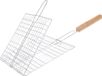 BBQ Collection Barbecue Rooster - Clamp Grill - Metal/Wood - L21 x W23 x H1 cm - Meat/Fish/Vegetables
