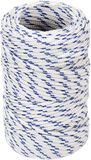 vidaXL Multifunctioneel touw 2 mm 100 m Wit en Blauw PP