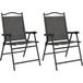 Maison Exclusive - Chaises pliantes 2 pièces gris chiné acier et textilène