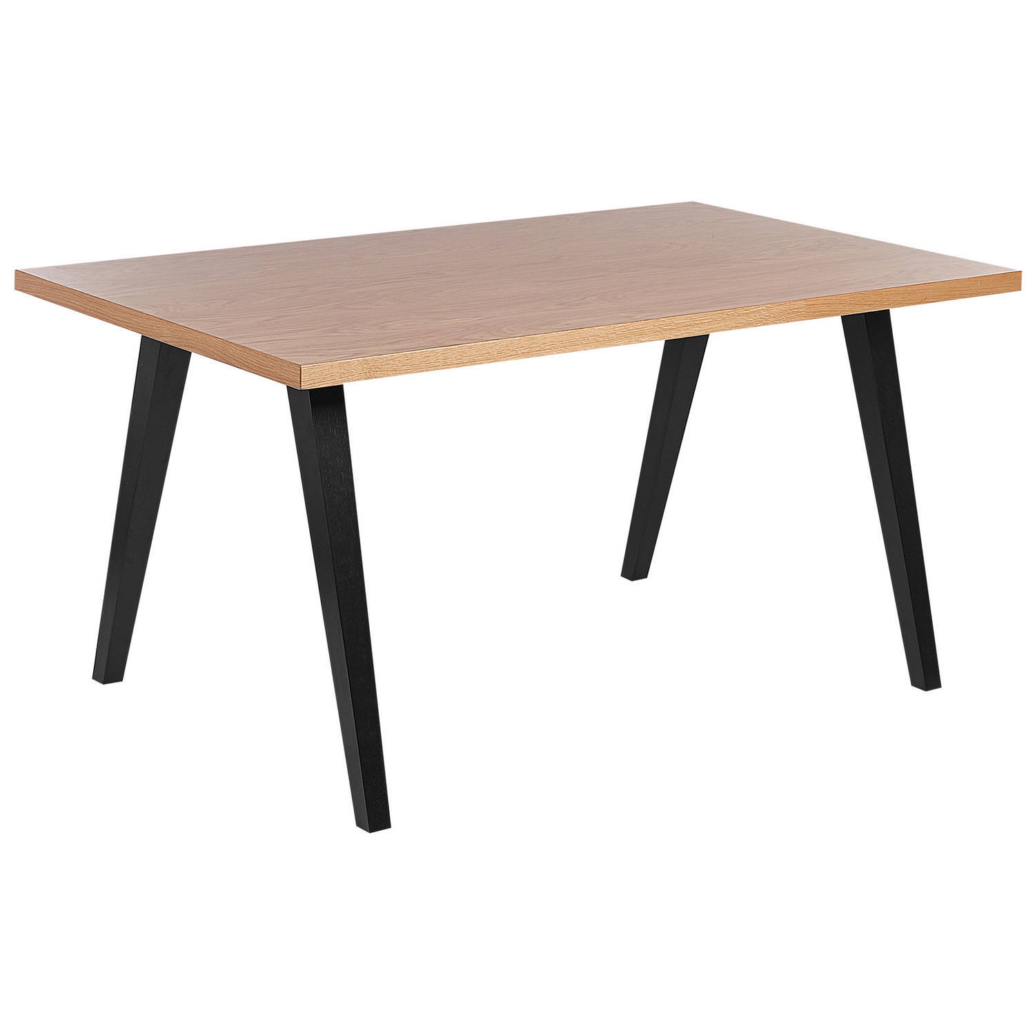 Beliani lenister - eettafel-lichte houtkleur-mdf