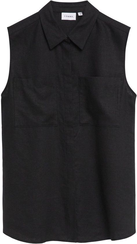 comma Blouse Linnen Zwart