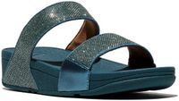 FitFlop Lulu Shimmerglitz Slides Dames Slippers - Deep Ocean