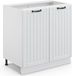Vicco Keukenonderkast Fame-Line, Wit landelijk/Wit, 80 cm antraciet werkblad