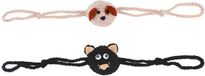 Bol Couverture de Nez Chauffante - Crochetée à la Main pour les Jours d'Hiver Froids - 2 Pièces Motif Chat et Chien